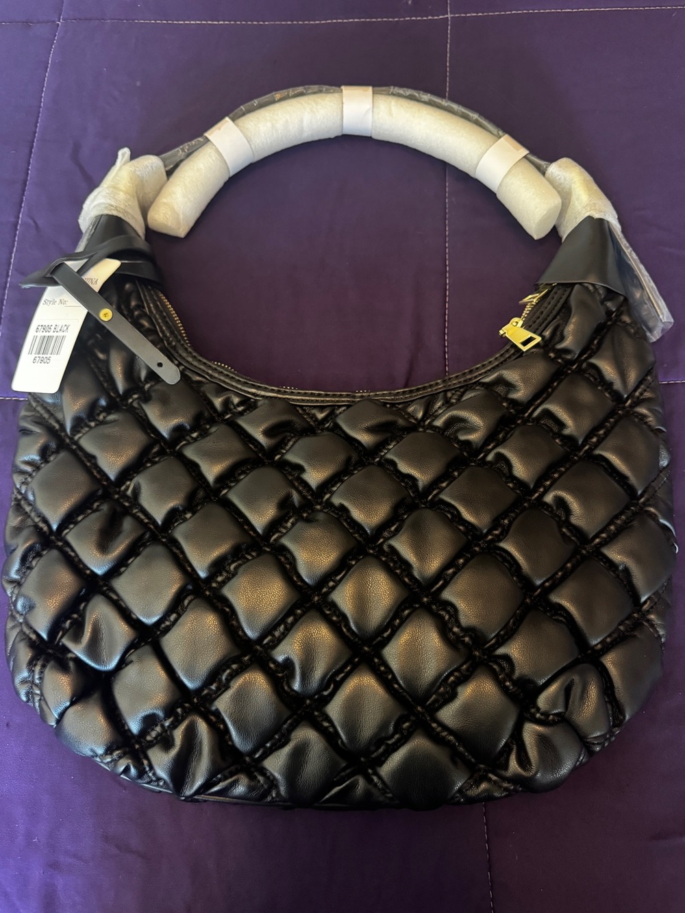 Quilted Black Shoulder Bag NWT
